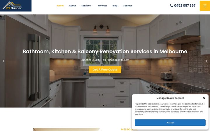 Screenshot di esbuilder.com.au