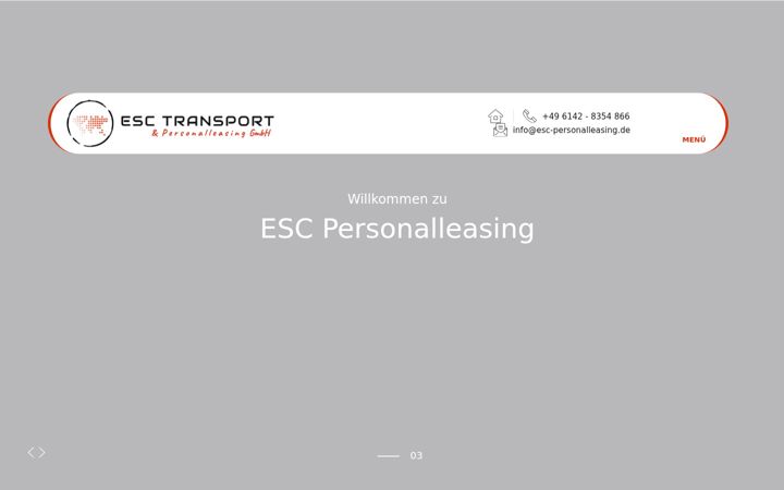 Captură de ecran a esc-personalleasing.de