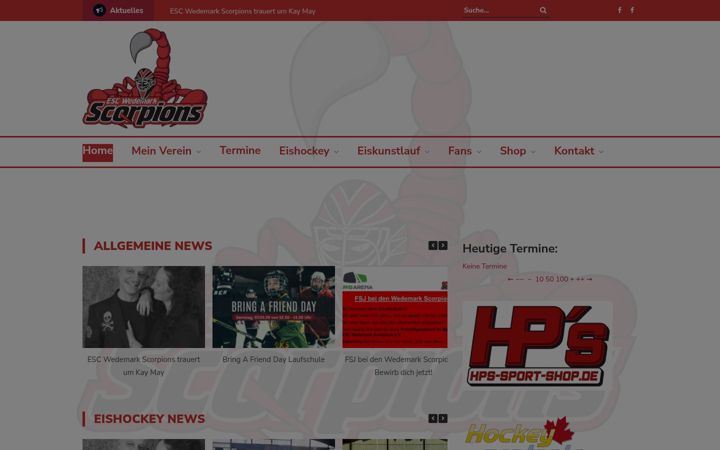 Captură de ecran a esc-wedemark-scorpions.de
