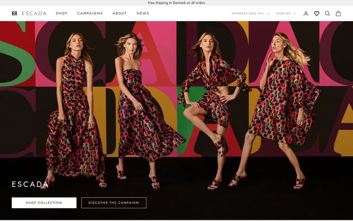 Screenshot of escada.com