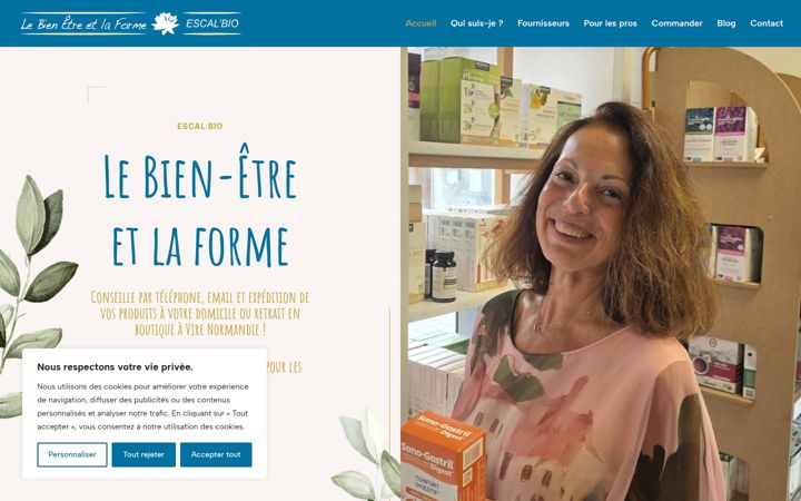 Ekraanipilt saidist escal-bien-etre.fr