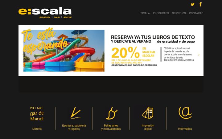Screenshot di escala.es