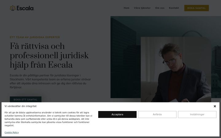 Skärmbild av escala.se