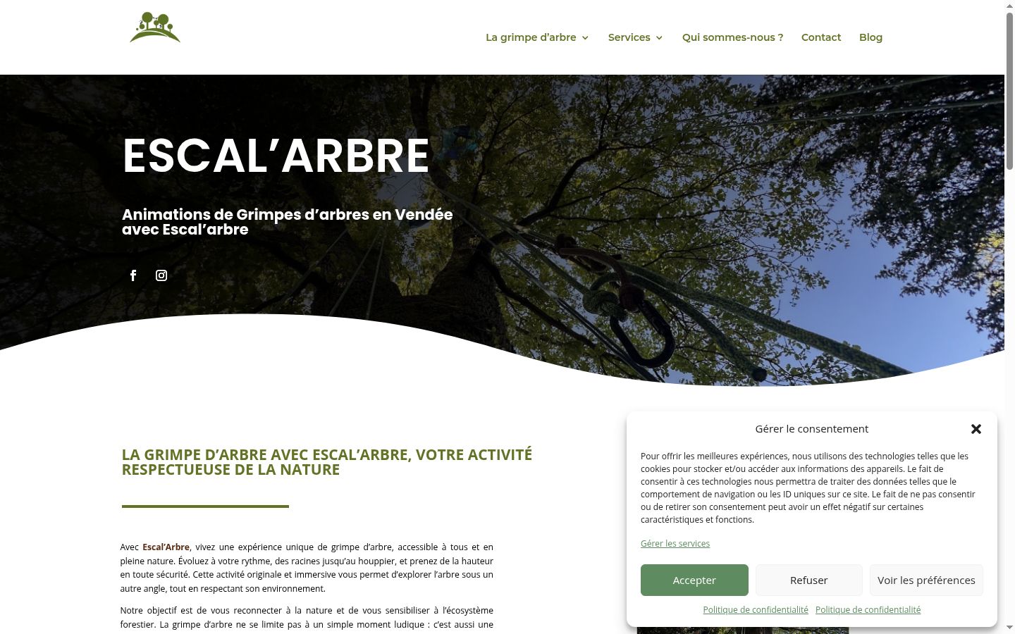Screenshot del banner di consenso mostrato prima di qualsiasi interazione