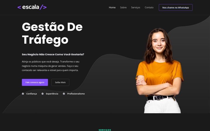 Captura de pantalla de escalatrafegodigital.com.br