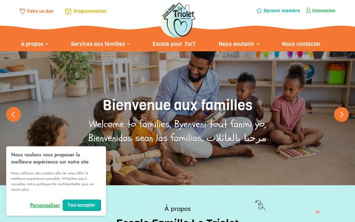 Skjermbilde av escalefamilleletriolet.org