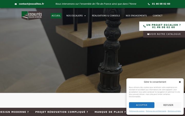 Screenshot di escalites.fr