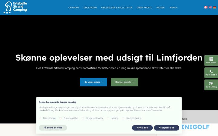 Screenshot stránky escamp.dk
