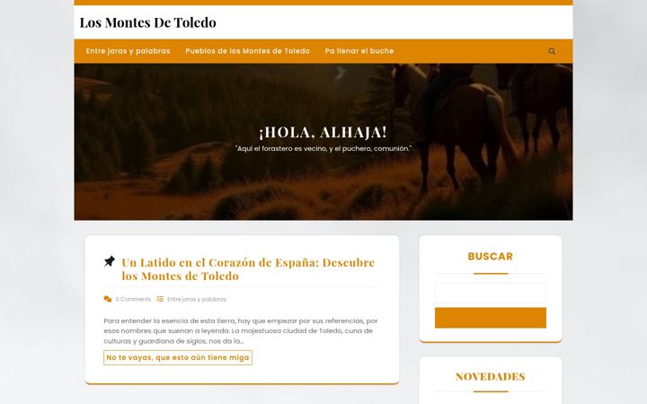 Captură de ecran a escapadasmontestoledo.com