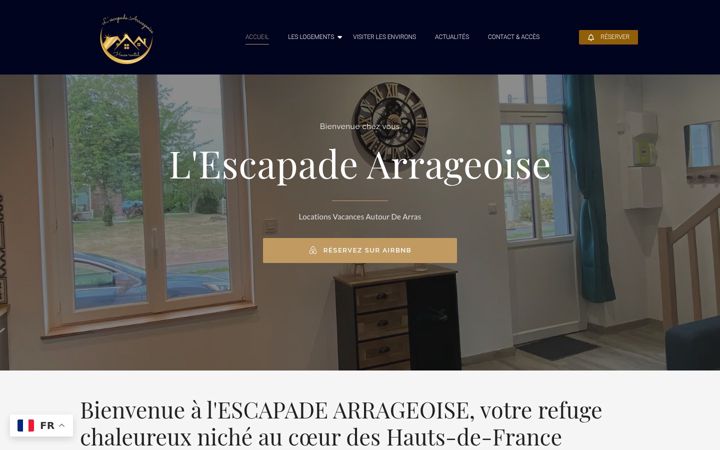 Screenshot di escapadearrageoise.fr