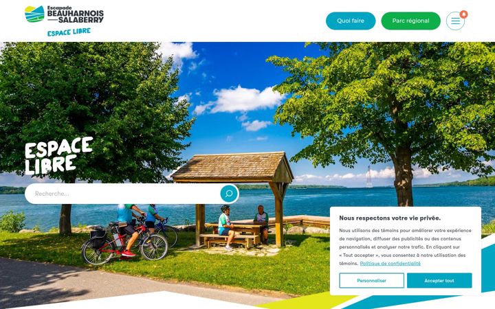 Screenshot of escapadebhs.ca