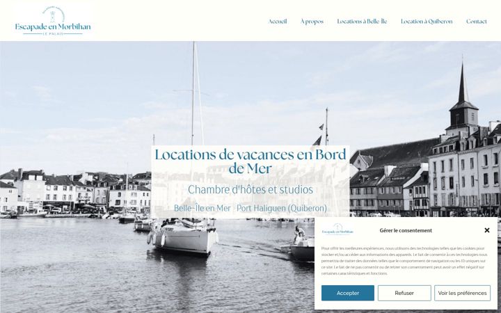 Screenshot di escapademorbihan.fr