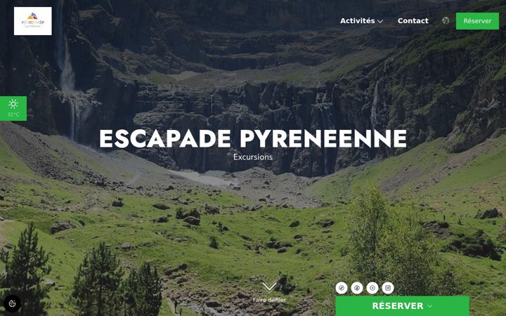 Screenshot di escapadepyreneenne.fr