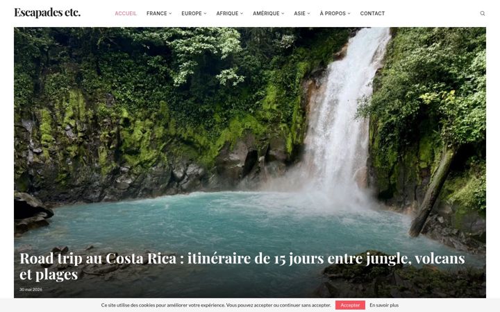 Screenshot di escapadesetc.fr