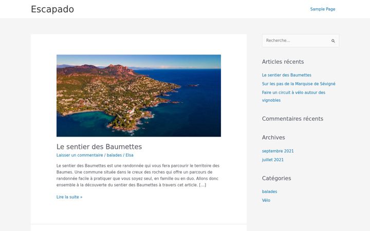 Screenshot di escapado.fr