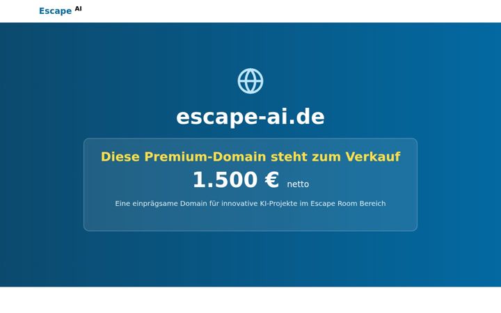 Captură de ecran a escape-ai.de