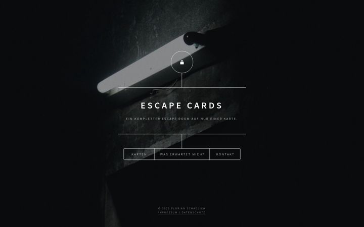 Captură de ecran a escape-cards.de