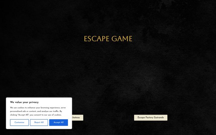 Screenshot di escape-factory.fr