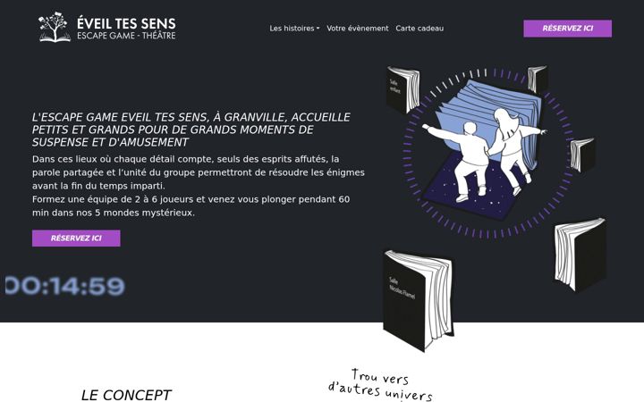 Screenshot di escape-granville.fr