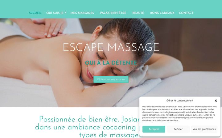 Snimka zaslona za escape-massage.ch