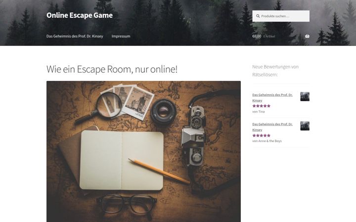 Captură de ecran a escape-online-game.de