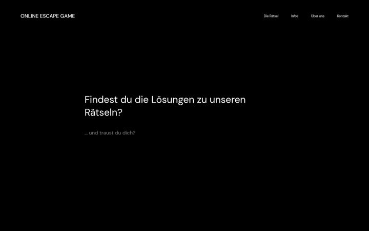 Captură de ecran a escape-spiel.de