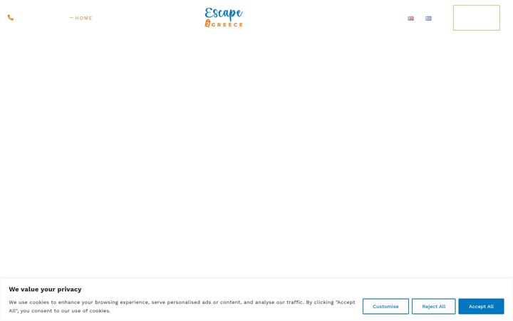 Screenshot stránky escape2greece.gr