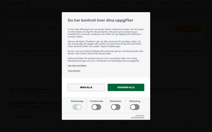 Skärmbild av escapeaway.se