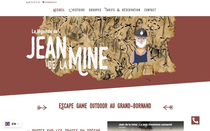 Snímek obrazovky escapegame-grandbornand.fr