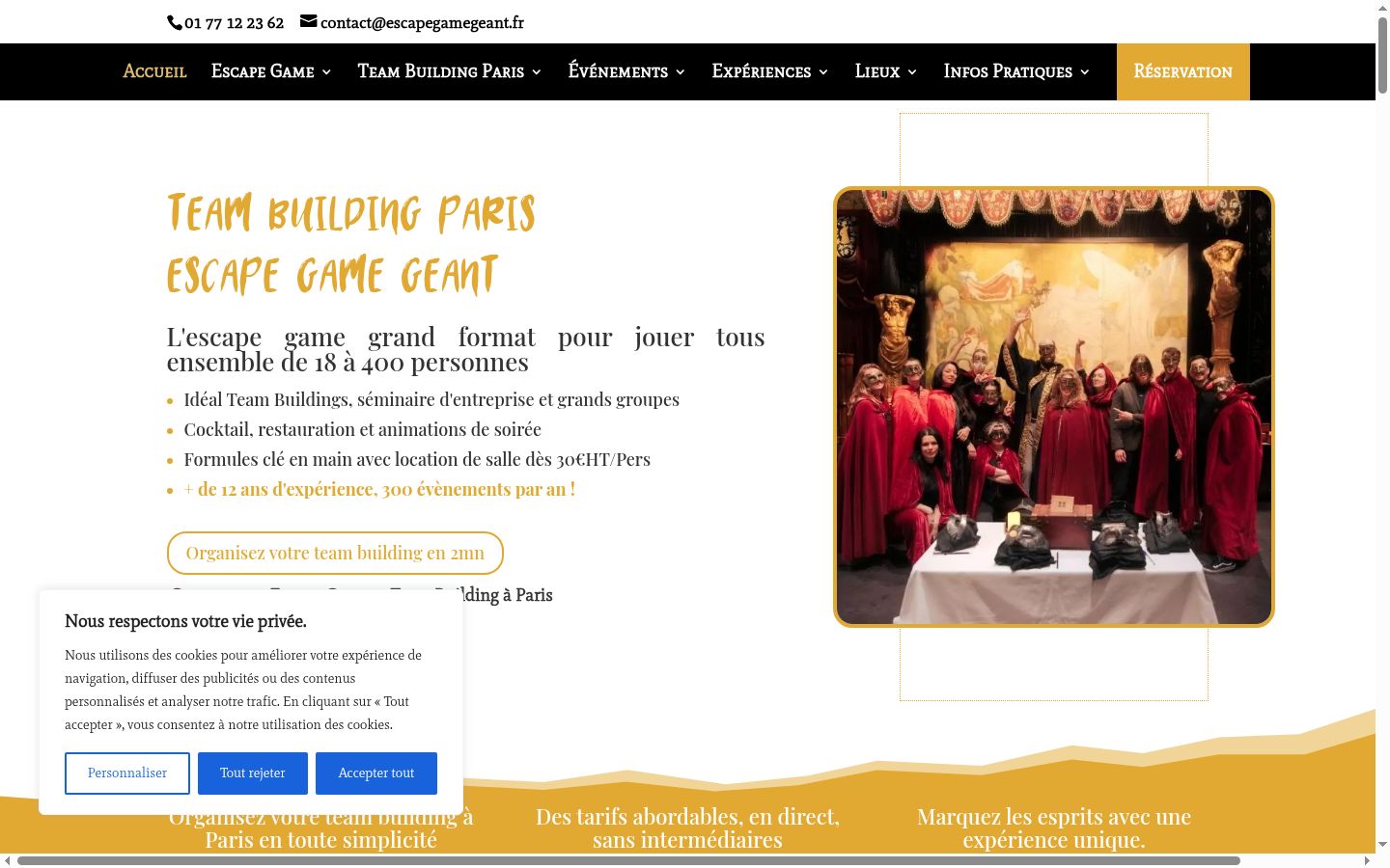Screenshot del banner di consenso mostrato prima di qualsiasi interazione
