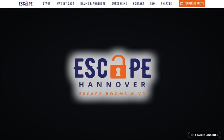 Captura de pantalla de escapehannover.de