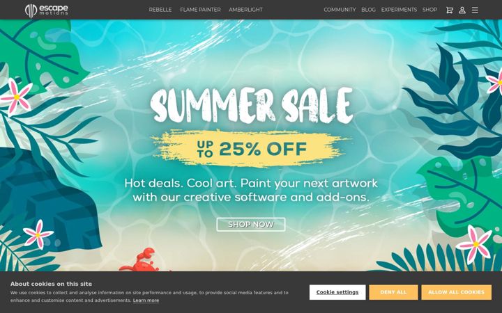 Screenshot of escapemotions.com