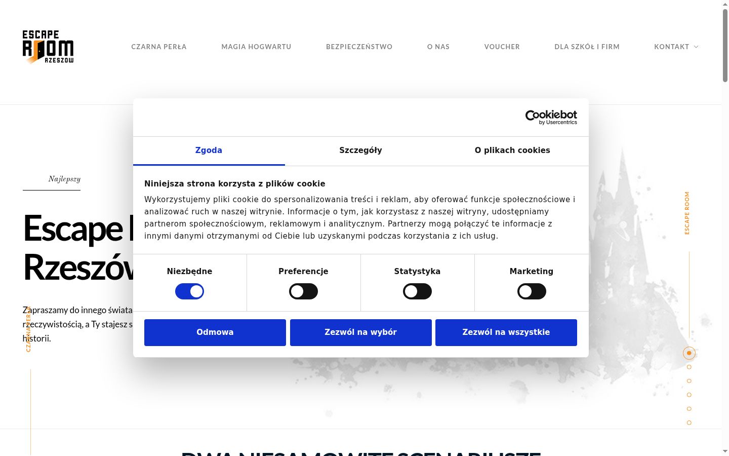 Snímka obrazovky banera súhlasu zobrazeného pred akoukoľvek interakciou