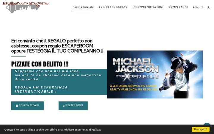 Ekraanipilt saidist escaperoombregnano.it