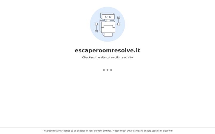 Ekraanipilt saidist escaperoomresolve.it