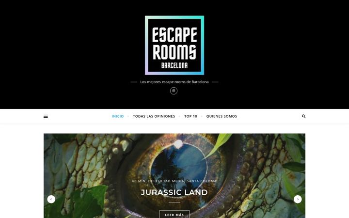 Captură de ecran a escaperoomsbarcelona.es
