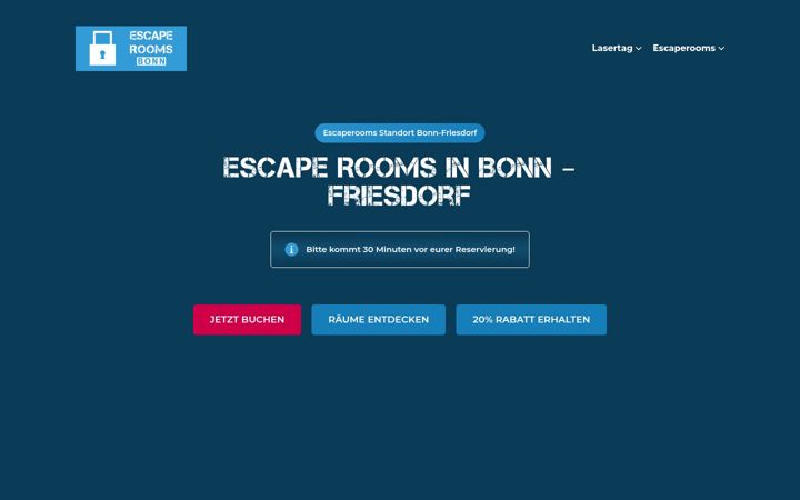 Captura de pantalla de escaperoomsbonn.de