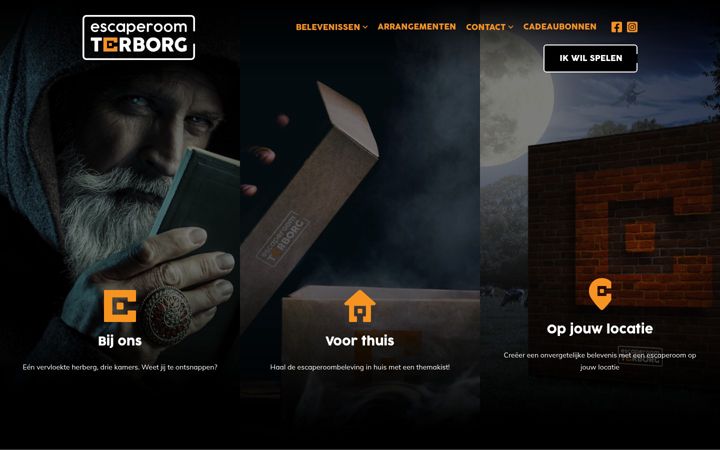 Ekrānuzņēmums no escaperoomterborg.nl