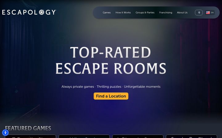 Screenshot of escapology.com