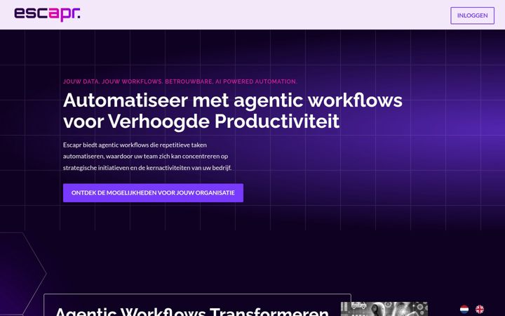 Screenshot of escapr.nl
