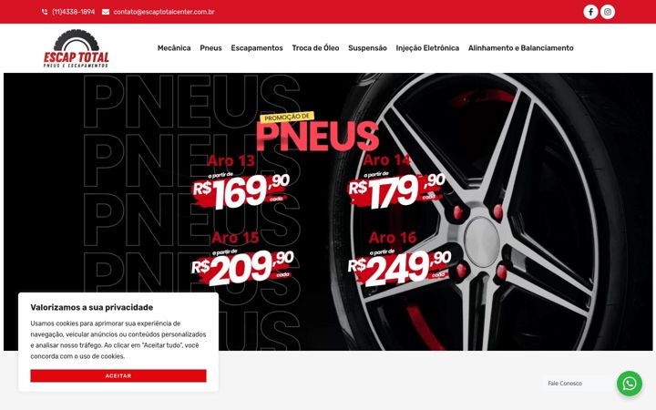 Captura de pantalla de escaptotalautocenter.com.br
