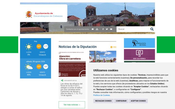 Screenshot ta' escarabajosadecabezas.es
