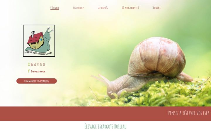 Snímek obrazovky escargotboileau.fr