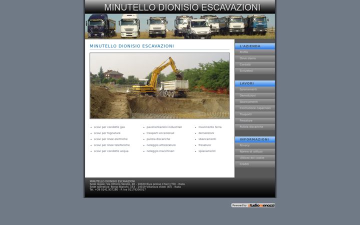 Screenshot of escavazioniminutello.it