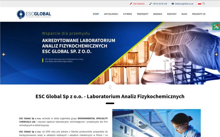 Captura de ecrã de escglobal.pl