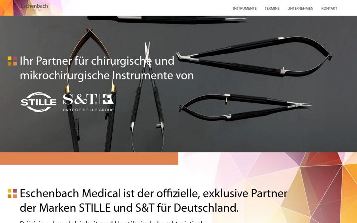 Capture d'écran de eschenbach-medical-instruments.de