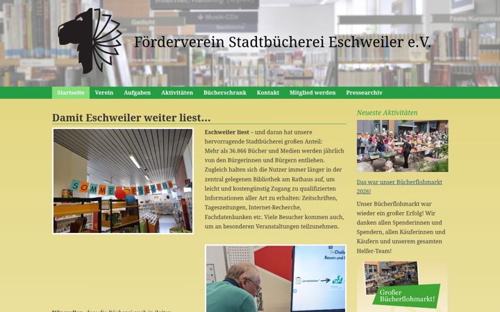Captură de ecran a eschweiler-liest.de