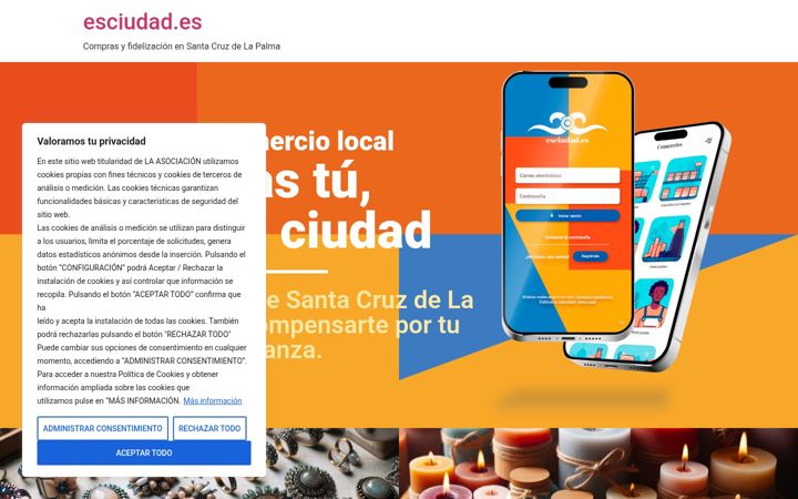 Screenshot ta' esciudad.es