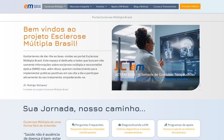 Captura de pantalla de esclerosemultipla.com.br