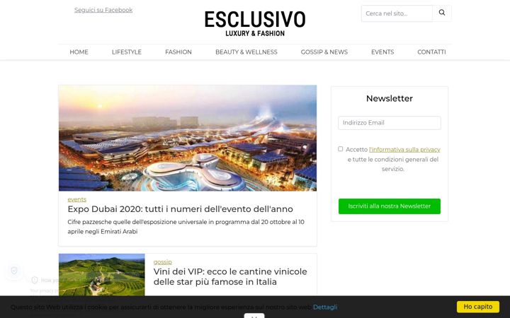 Zrzut ekranu esclusivo.it
